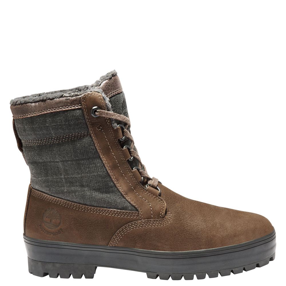 Timberland Μποτες Χιονιού Ανδρικα Βαθυ Καφε - Spruce Mountain Waterproof - Greece 8732516-JM